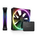 Nzxt F140 Rgb Duo RF-D14DF-B1 Twin Pack Black Pc Case Fans + Controller. Fixed Price $83.75.