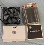 Cooler Master RR-212L-16PR-R1 Cpu Cooling Heatsink And Pwm Fan With Red Leds. Fixed Price $15.00.